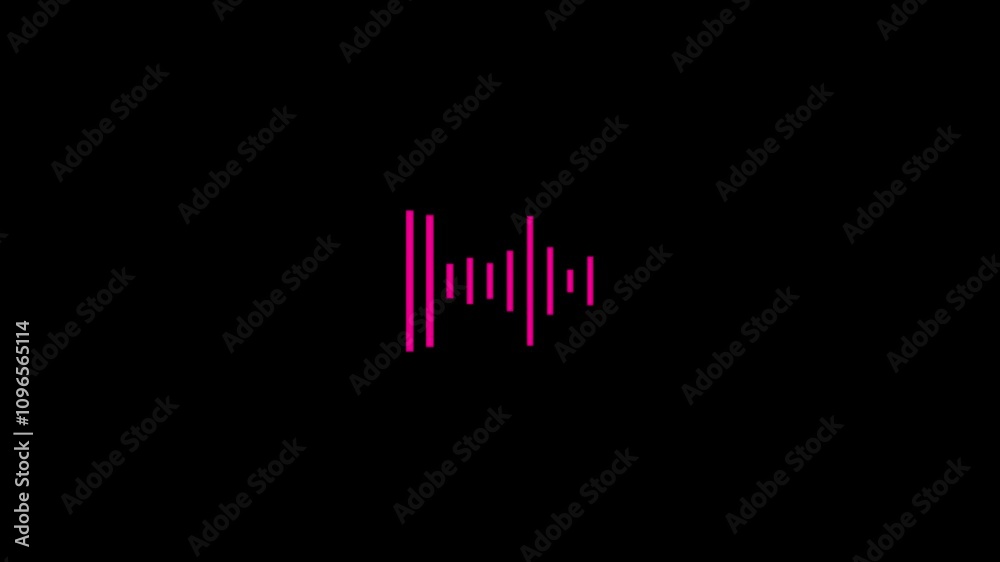  Monochrome simple sound wave on transparent background.  Voice message png. Icons png. Interface design.