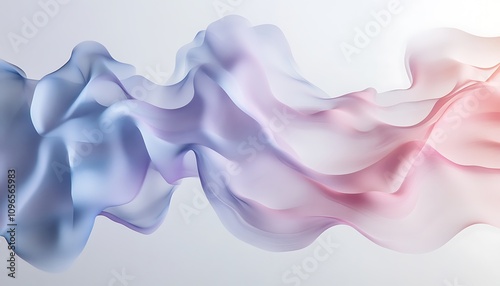 Abstract flowing fabric in soft pastel colors creating a serene and artistic atmosphere.