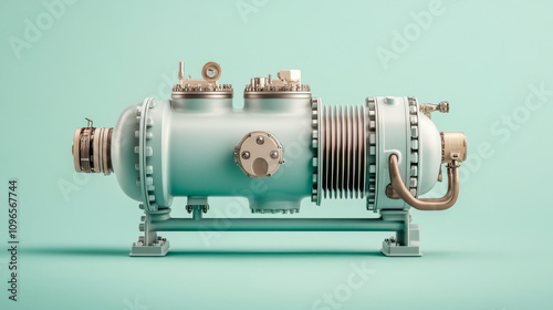 a high-pressure pump designed for water, fuel, and oil products, emphasizing its industrial design and robust construction photo