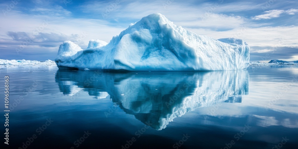 Majestic Iceberg Reflecting the Sky: A Frozen Beauty of the Arctic