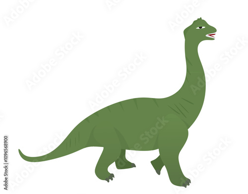 Green dinosaur standing. vector illustration