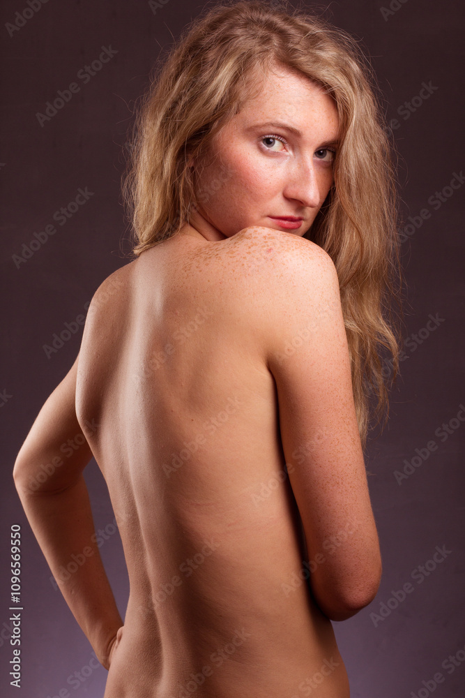 Art portrait freckle natural beauty woman. Art portrait freckle natural beauty woman.