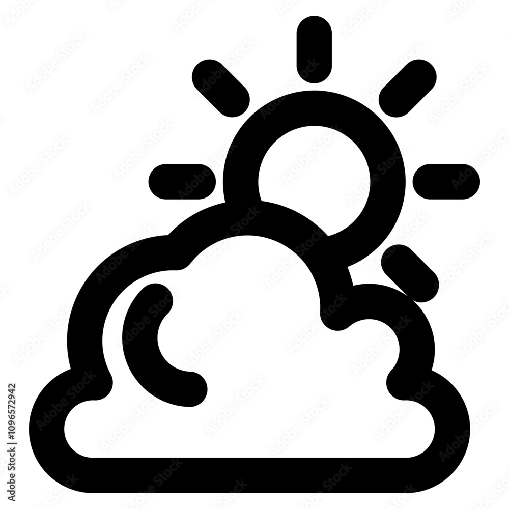 sunny weather icon element for design