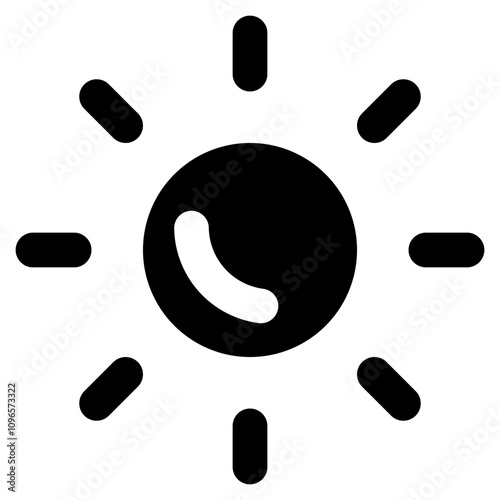 sun icon element for design