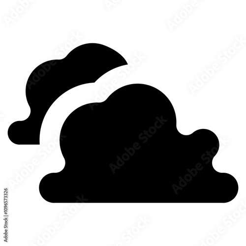 cloudy icon element for design