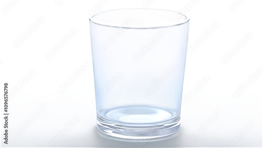Glass transparent cup. Empty coffee or tea mug. Isolated on white background Glass transparent cup. Empty coffee or tea mug. Isolated on white background