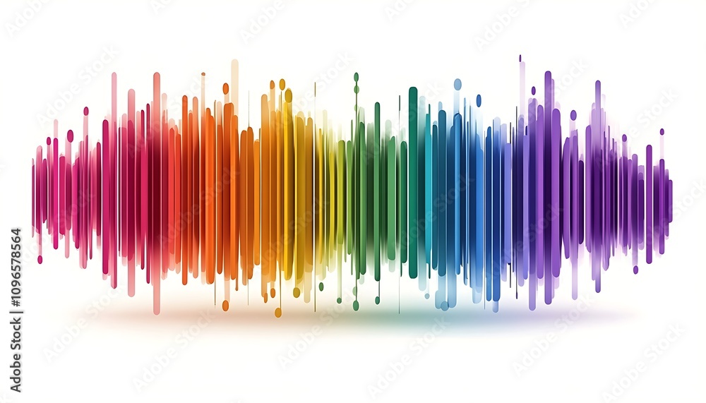 A colorful sound wave graphic representing audio frequencies and sound visualization. A colorful sound wave graphic representing audio frequencies and sound visualization.