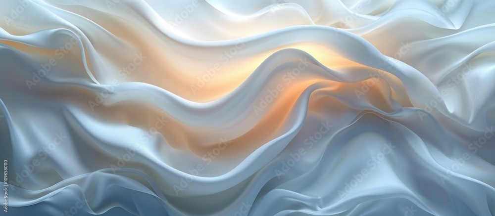 Obraz premium Abstract White and Blue Fabric with Light