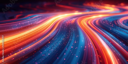 Abstract  Swirling Lines of Light