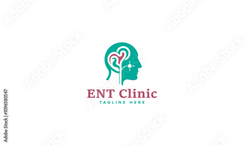 Ear Nose Throat Clinic Logo Vector Template
