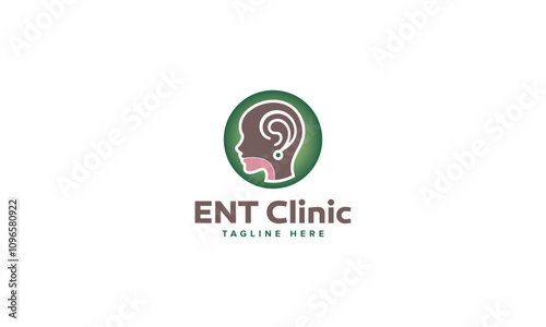Ear Nose Throat Clinic Logo Vector Template