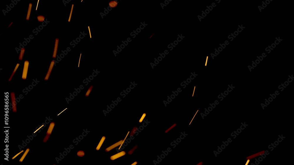 ember and fire effect on alpha background