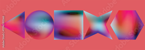 Fluid color geometric shapes abstract background. Vector Illustration For Wallpaper, Banner, Background, Card, Book Illustration, landing page