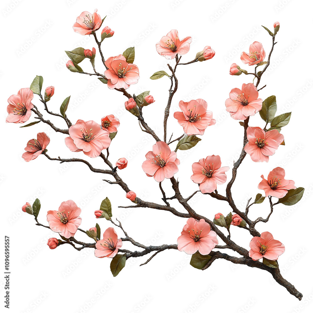 Beautiful Cherry blossom branches Isolated On Transparent Background Beautiful Cherry blossom branches Isolated On Transparent Background