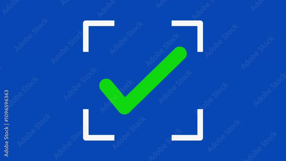 Square cut line check mark icons animation on green screen, ideal for approval and validation Square cut line check mark icons animation on green screen, ideal for approval and validation