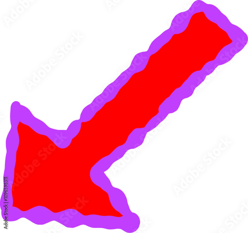 Hand Drawn Cute Doodle Arrow