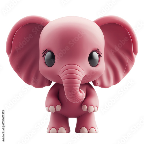 A cute pink elephant figurine, perfect for children's rooms or playful decorations. Whimsical design that adds charm and fun. photo