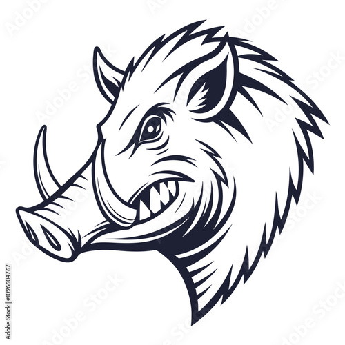 Wallpaper Mural Boar Head Logo Vector Illustration in High Detail for Branding and Design Projects Torontodigital.ca