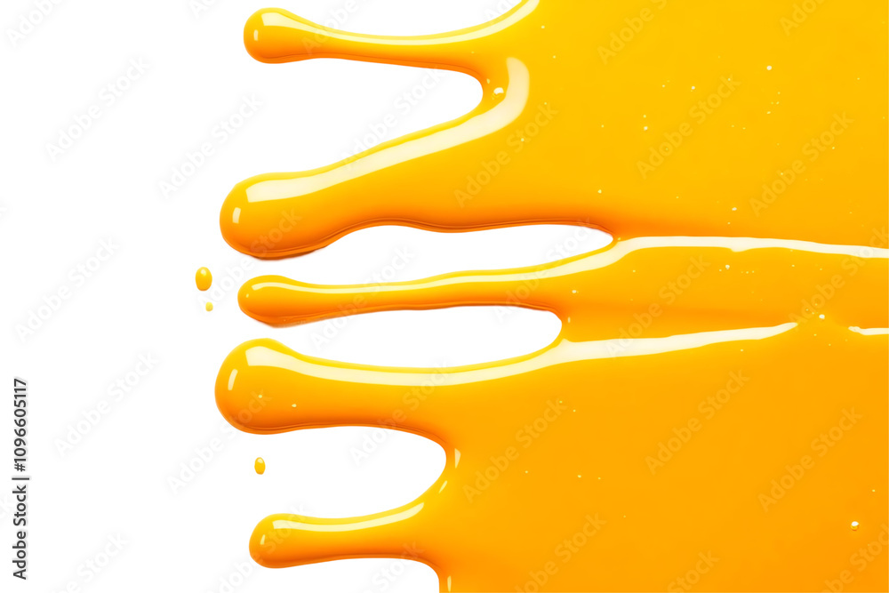 Obraz premium Yellow paint splash, white isolate background