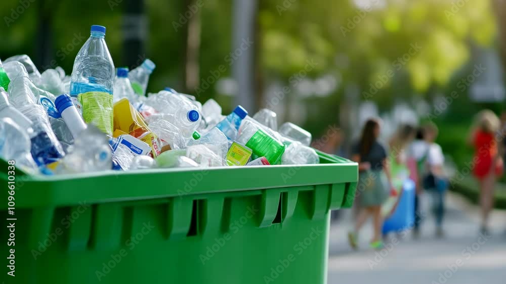 Close-up of Sorting Recyclable Materials
