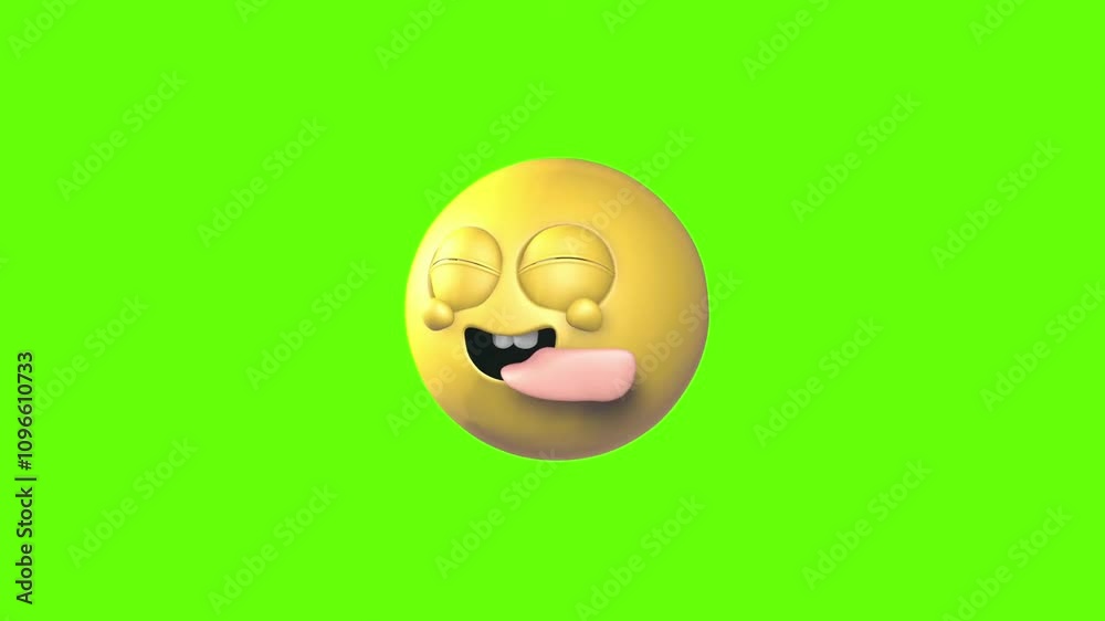 3D angry teeth grinding face emoji loop animation on green screen, ideal for intense expressions 3D angry teeth grinding face emoji loop animation on green screen, ideal for intense expressions
