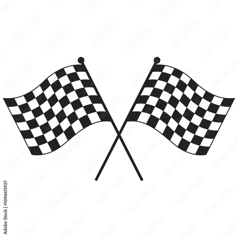 Fototapeta premium crossed checkered racing flags eps vector file