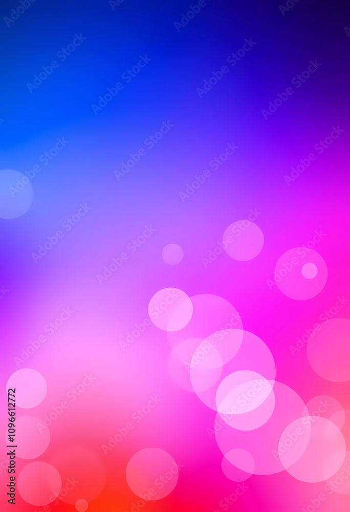 Vibrant Gradient Background with Floating Bokeh Light Effect