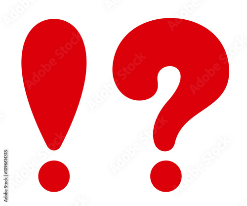 かわいいクエスチョンマーク　赤　イラスト