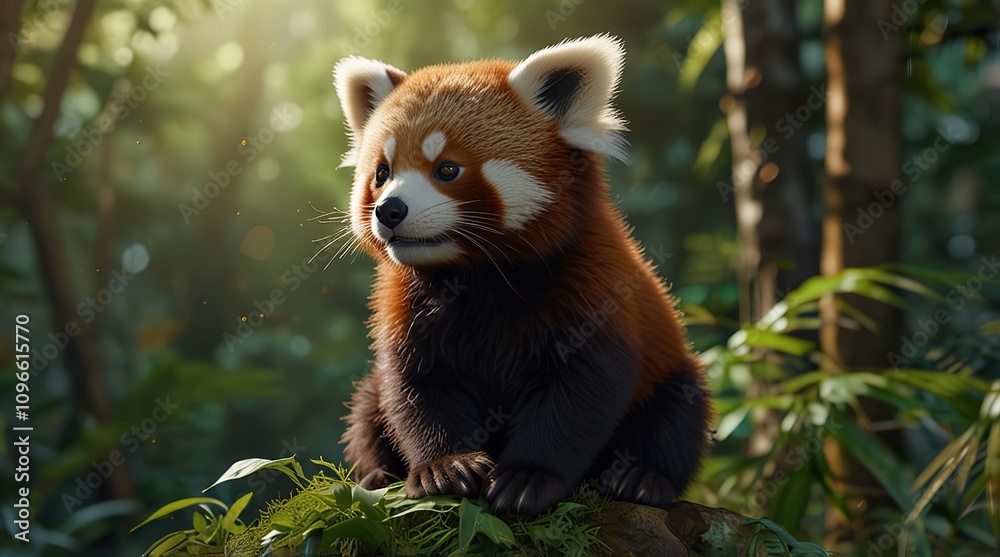 Fototapeta premium Cute red panda
