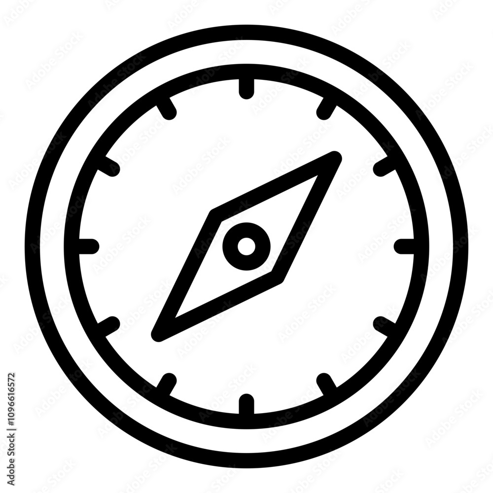 Compass icon. Vector line icon Compass icon. Vector line icon
