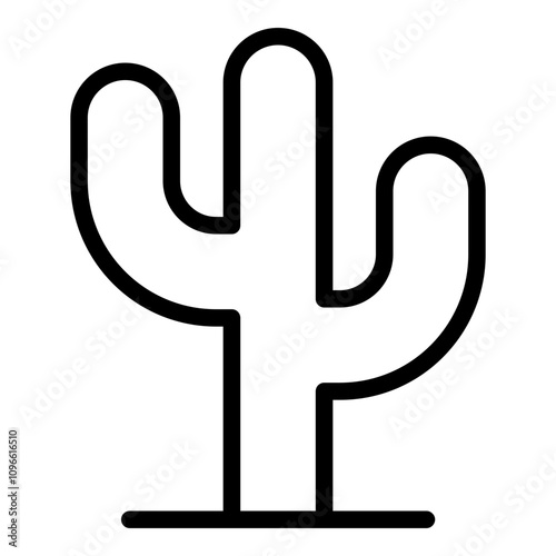 Cactus icon. Vector line icon