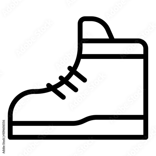 Boot icon. Vector line icon