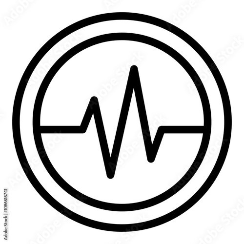 Amplitude icon. Vector line icon photo