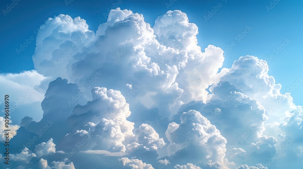 White puffy clouds in a blue sky. White puffy clouds in a blue sky.