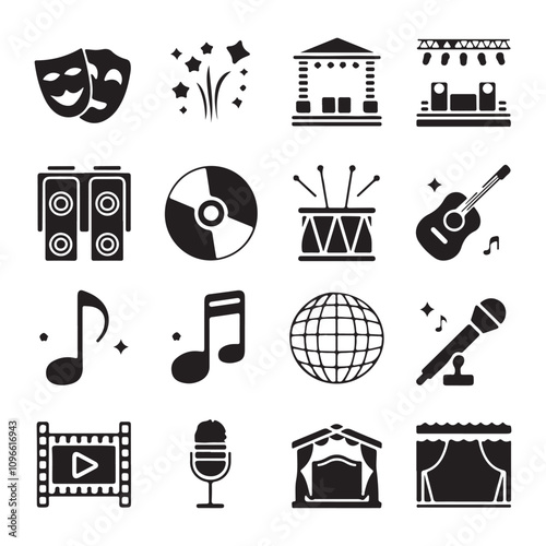 Flat Design Icon Set for Business and Technology