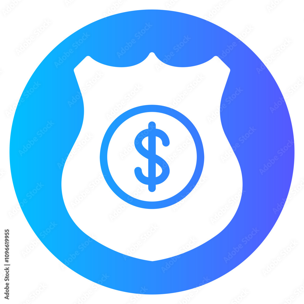 Fototapeta premium secure gradient icon