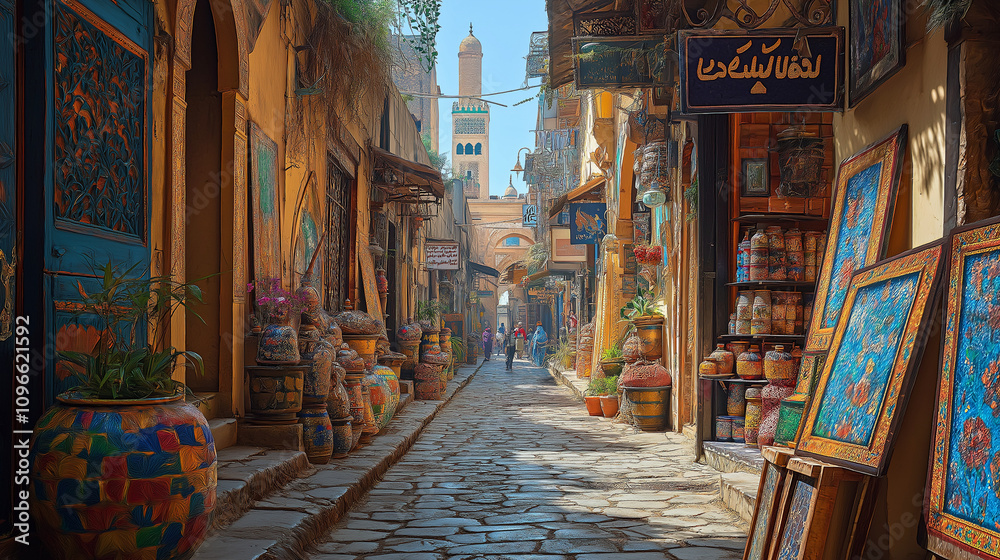 Obraz premium The old Market place in old Cairo