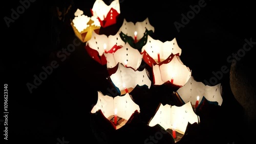 Lit Wish Lantern in Hoi An, Vietnam