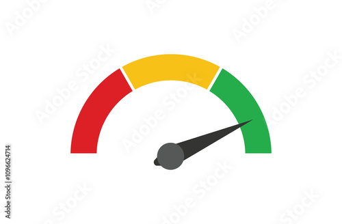 Net Promoter Score, Customer Satisfaction, Performance Gauge, Key Performance Indicators Concept Image. Speedometer Graphic.