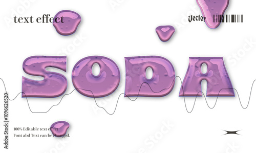 soda pop Vector Editable Text Effect.