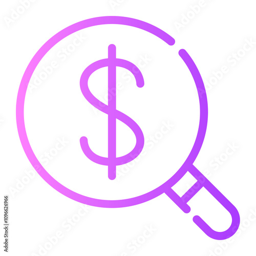 magnifying glass gradient icon