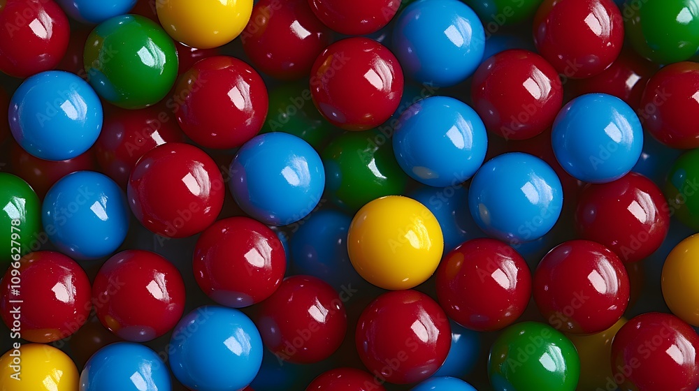 Bright plastic pellets in shades of red, blue, green, and yellow, captured in a close-up view that showcases their smooth, glossy surfaces and the rich, saturated colors. Bright plastic pellets in shades of red, blue, green, and yellow, captured in a close-up view that showcases their smooth, glossy surfaces and the rich, saturated colors.