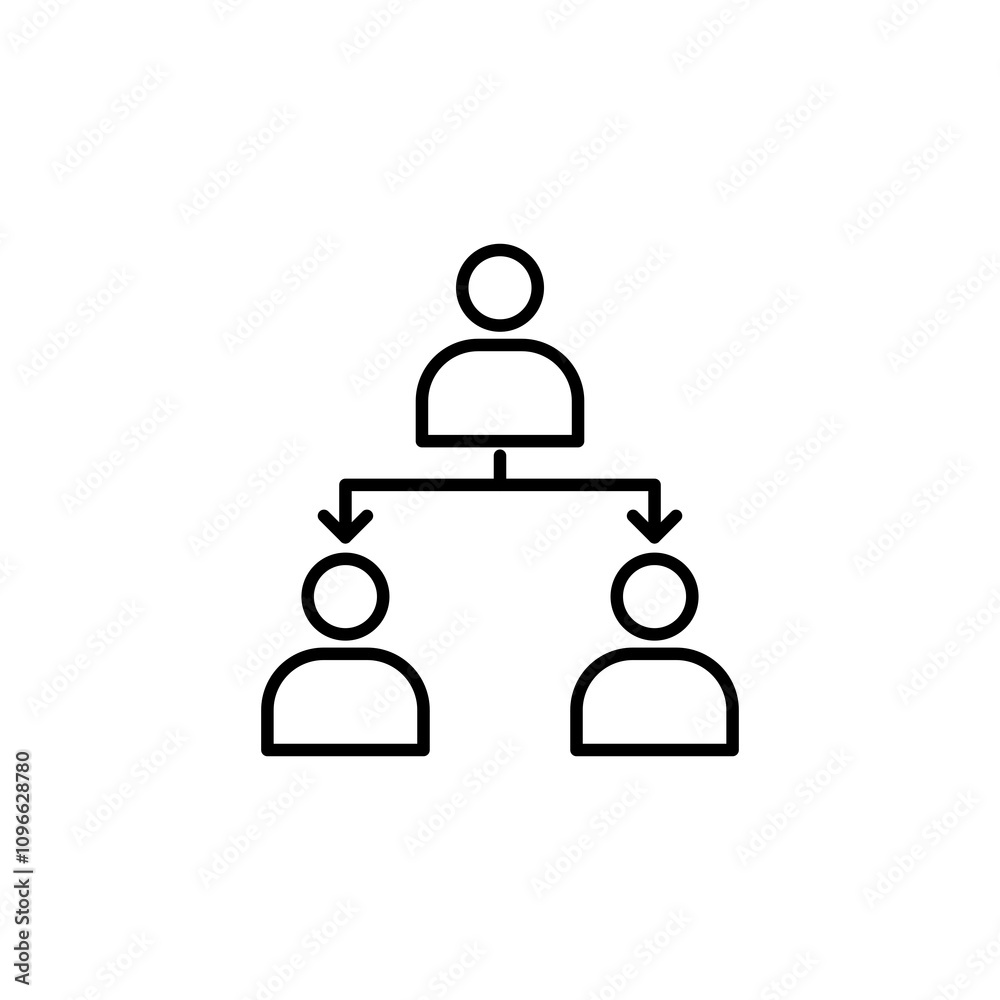 Third party vector icon outlined style. Third party vector icon outlined style.