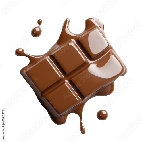 3D simple chocolet with Transparent background