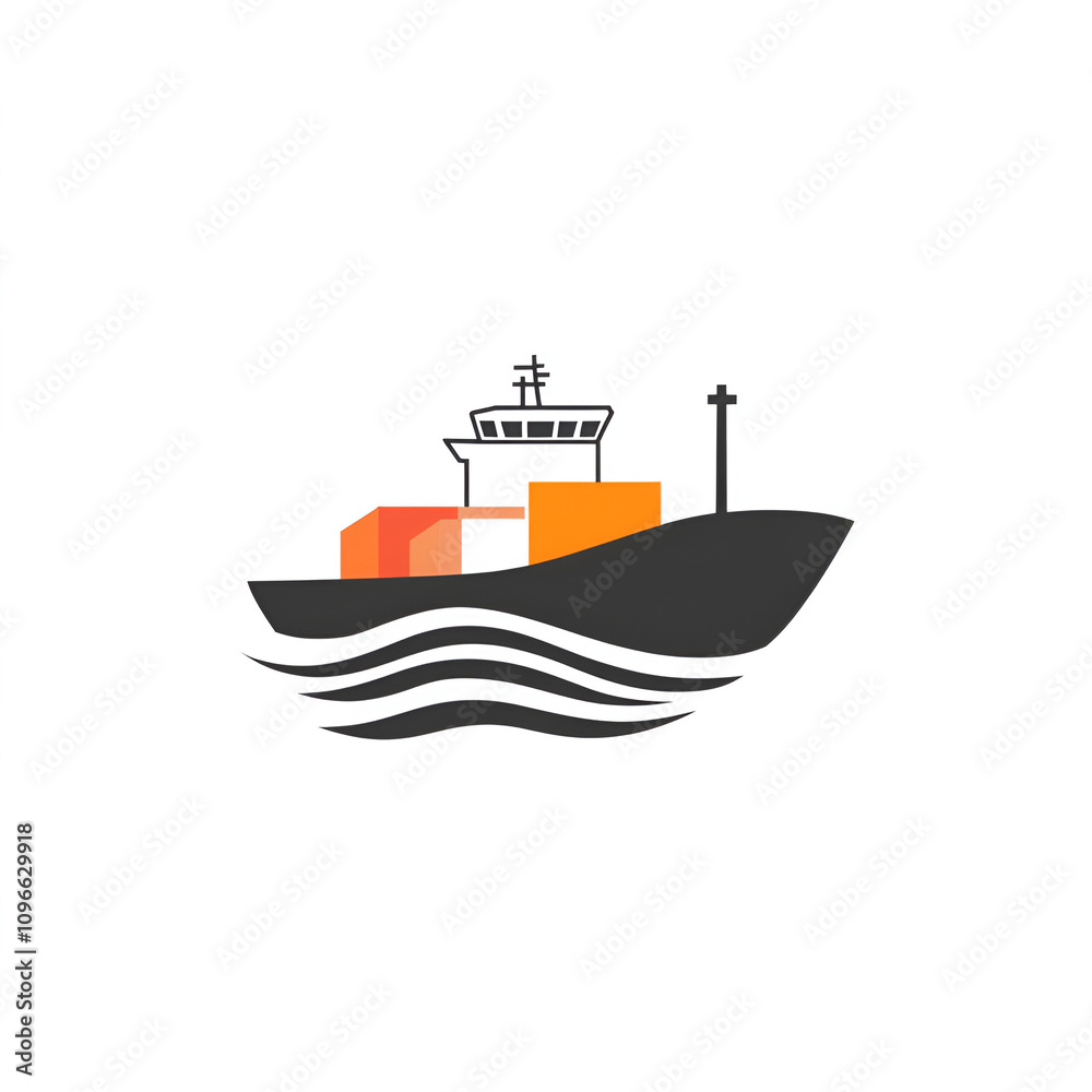 Minimalist Cargo Logo with Clean and Professional Design on White Background Minimalist Cargo Logo with Clean and Professional Design on White Background