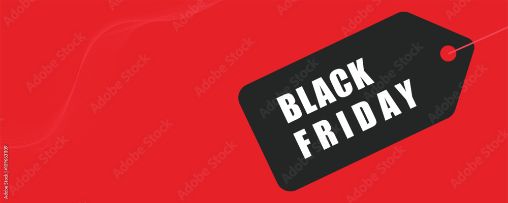 Obraz premium Modern minimal Black Friday background. Typography banner for Black Friday.