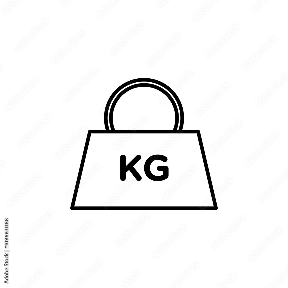 Weight vector icon outlined style. Weight vector icon outlined style.