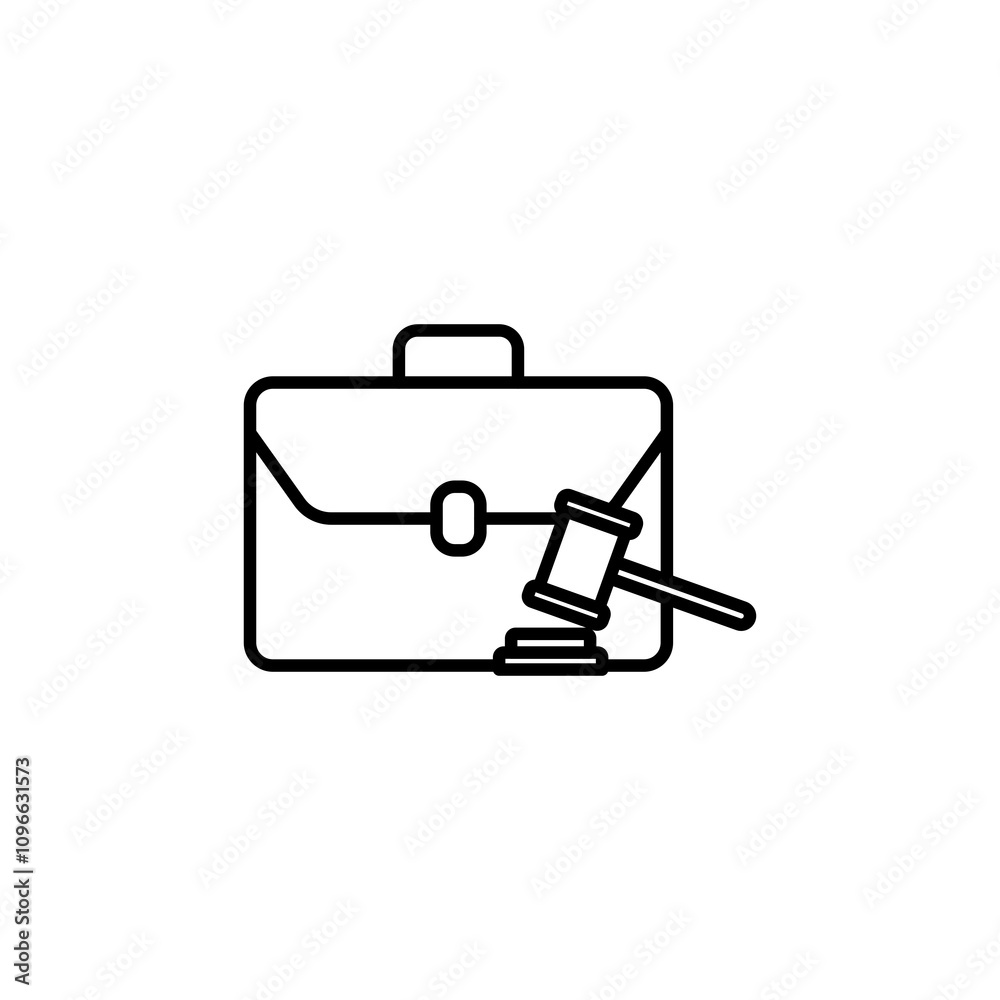 Employment law vector icon outlined style. Employment law vector icon outlined style.