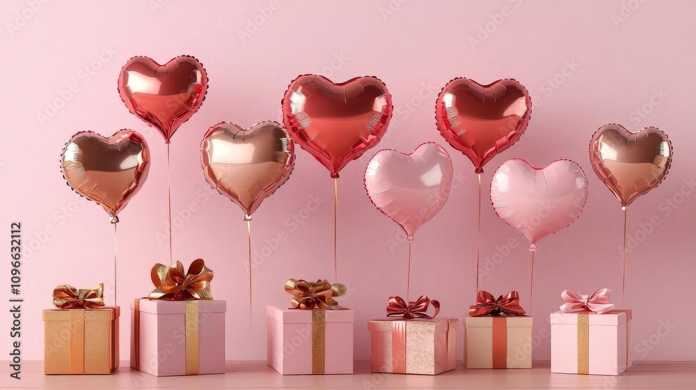 Romantic Heart Balloons Gifts Valentine s Day Decorations