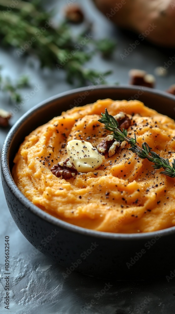 Scrumptious Sweet Potato Mash with Pecans and Herbs: A Fall Delight